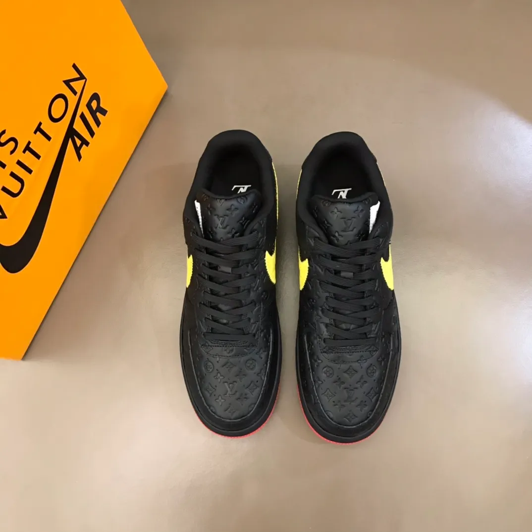 Men's shoes 💰p440 "*OUIS *UITTO*" x OFF-WHITE x Nike tripartite collaboration! Trendy and cool men's casual sports shoes with unrivaled color matching. The design idea basically continues the style of THE TEN. The Swoosh line and tongue label have a very familiar visual effect and are both fashionable and trendy! A must-have for fashionistas! The effect on your feet is absolutely stunning! Size: 38-45